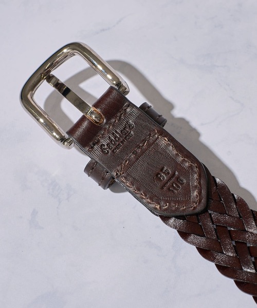 サドラーズレザーメッシュベルトダークブラウン Saddler's（サドラーズ） ベルト 「Saddler's/サドラーズ」レザー