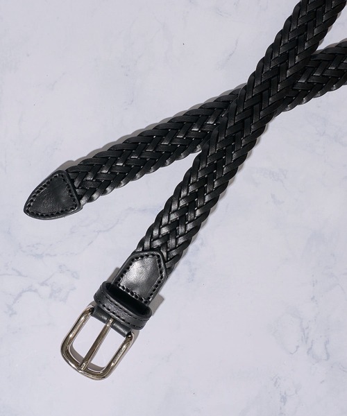 Saddler's レザー編み込みベルト　別注　メッシュ　ウエスタンベルト 牛革 Saddler's（サドラーズ） ベルト 「Saddler's/サドラーズ」レザー