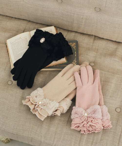 「Maison de FLEUR」 手袋 FREE ピンク レディース_画像2