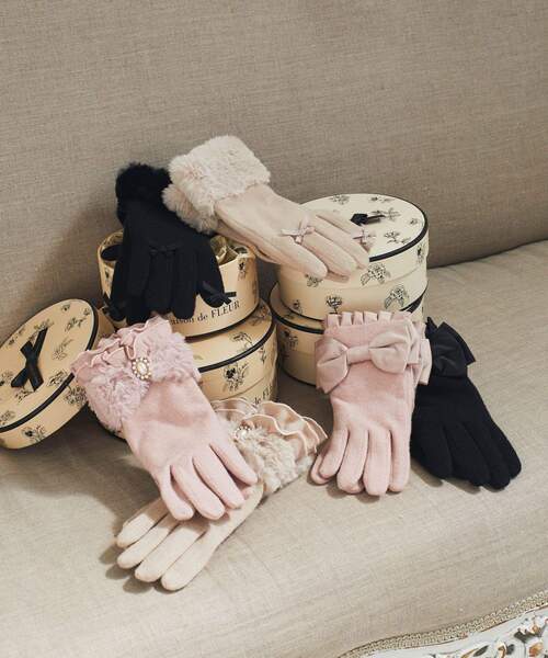 「Maison de FLEUR」 手袋 FREE ピンク レディース_画像3