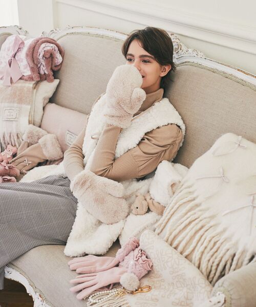 「Maison de FLEUR」 手袋 FREE ピンク レディース_画像4