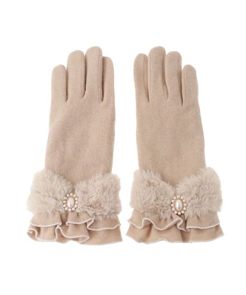 「Maison de FLEUR」 手袋 FREE ピンク レディース_画像7