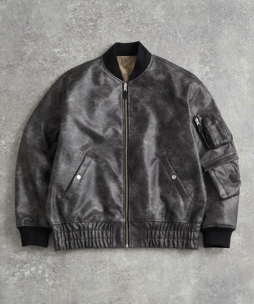 ADRER 「ADRER」 レザーブルゾン L グレー メンズ : ZOZOTOWN Yahoo!店