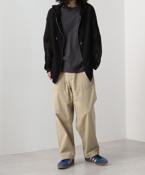 「SUGGESTION」 ジップアップパーカー M オフホワイト メンズ_画像8