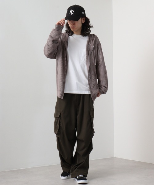 「SUGGESTION」 ジップアップパーカー M オフホワイト メンズ_画像9