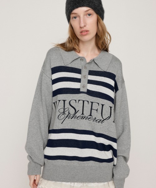 SLY（スライ） ポロシャツ ポロ FRONT LOGO POLO TOPS フロント ロゴ