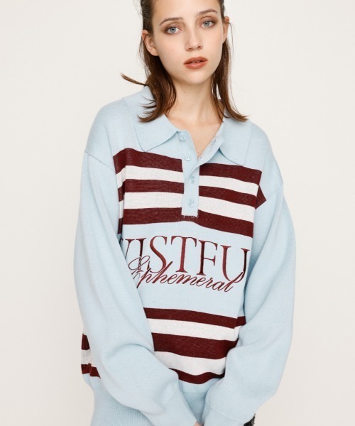 トップス HORIZONTAL STRIPES POLO L/S SHIRT トップス HORIZONTAL STRIPES POLO L/S SHIRT HORIZONTAL STRIPES POLO