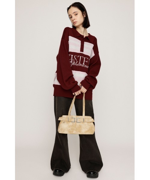 SLY（スライ） ポロシャツ ポロ FRONT LOGO POLO TOPS フロント ロゴ