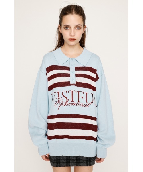 SLY（スライ） ポロシャツ ポロ FRONT LOGO POLO TOPS フロント ロゴ