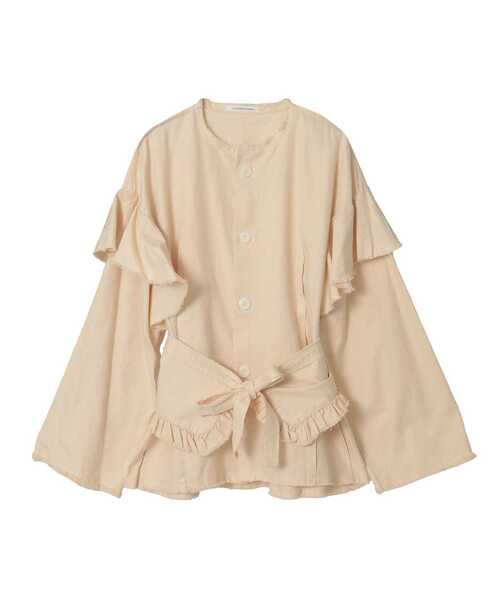 CURRENTAGE ブラウス シャツ 「CURRENTAGE/カレンテージ」Ruffle Ox 
