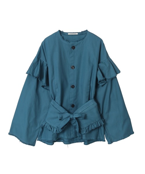 CURRENTAGE ブラウス シャツ 「CURRENTAGE/カレンテージ」Ruffle Ox 