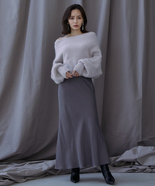 anuans 長袖ニットセーター anuans（アニュアンス） 長袖ニット FREE グレー系その他 レディース