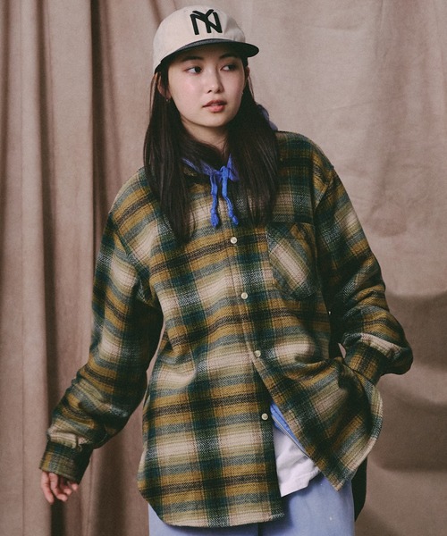 シャツ Universal Style Wear プレイドシャツ メンズ レディース