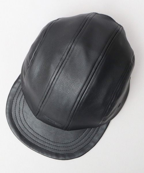 セレブ キャップ 帽子 シープレザー調 5パネル ジェットアンパイア