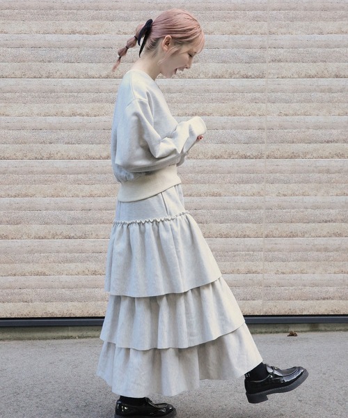 KOBE LETTUCE スカート 「 双松桃子さんコラボ 」裏起毛スウェット