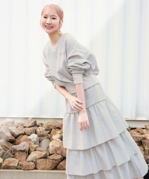 KOBE LETTUCE スカート 「 双松桃子さんコラボ 」裏起毛スウェット