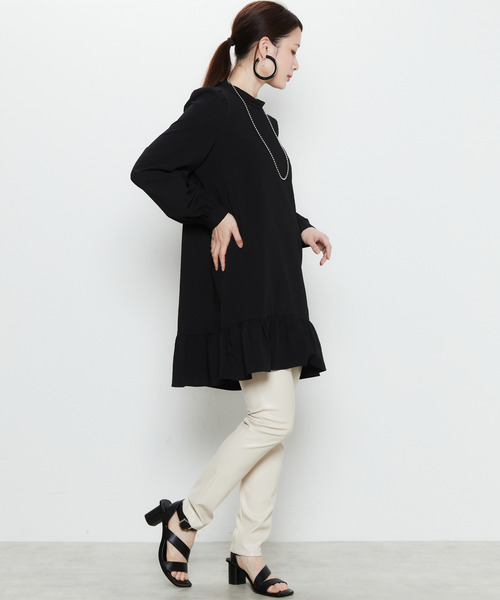 「SOFFITTO」 レザーパンツ FREE ライトベージュ レディース_画像4