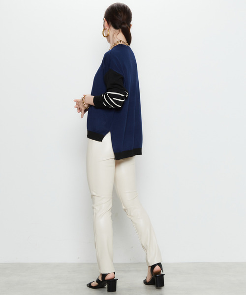 「SOFFITTO」 レザーパンツ FREE ライトベージュ レディース_画像5