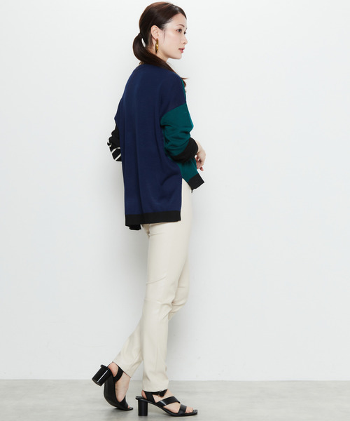 「SOFFITTO」 レザーパンツ FREE ライトベージュ レディース_画像9