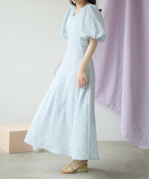 「RAY CASSIN」 半袖ワンピース FREE ベージュ レディース_画像5