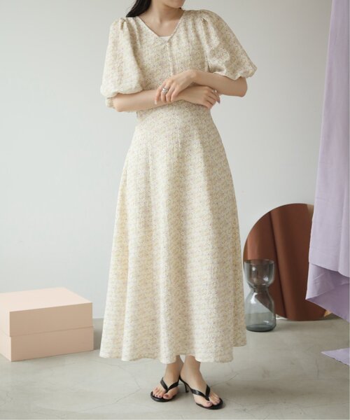 「RAY CASSIN」 半袖ワンピース FREE ベージュ レディース_画像8