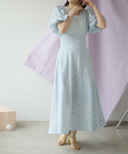 「RAY CASSIN」 半袖ワンピース FREE ベージュ レディース_画像9