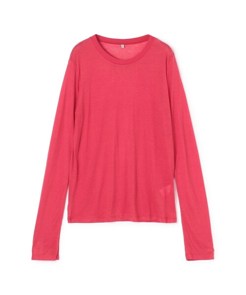 BASERANGE（ベースレンジ） 長袖カットソー S レッド レディース