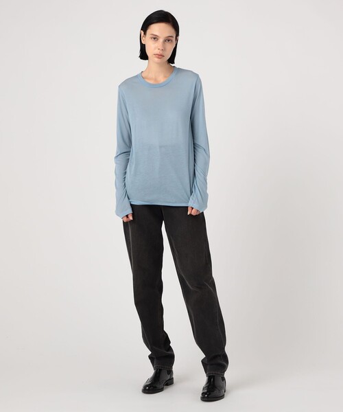 BASERANGE（ベースレンジ） 長袖カットソー S レッド レディース