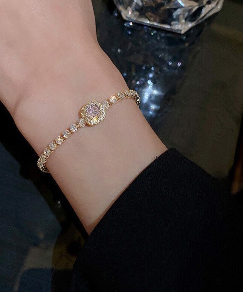 Lilas ブレスレット 「SAMH by LILAS」パールTバークリップチェーン