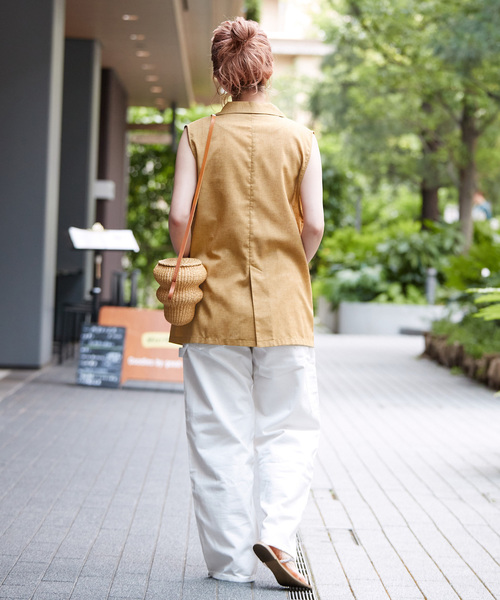 「B.C STOCK」 「Simplicite」ベスト FREE ネイビー レディース_画像4