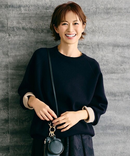 自由区（ジユウク） ニット セーター スムージーラグランスリーブ