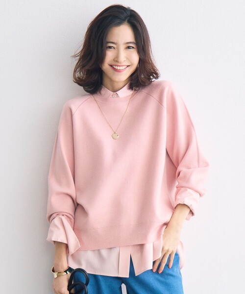 自由区（ジユウク） ニット セーター スムージーラグランスリーブ