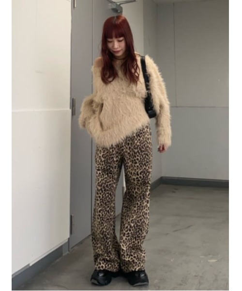 SLY（スライ） ニット セーター BIG SHAGGY BUTTON RIB TOPS ビッグ