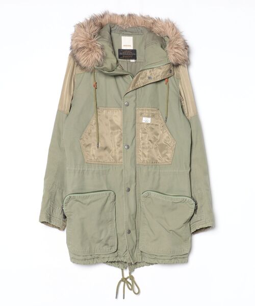 DIESEL（ディーゼル） モッズコート M グリーン メンズ : ZOZOTOWN