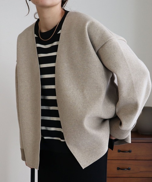 「reca」 長袖ニット M アイボリー レディース_画像4