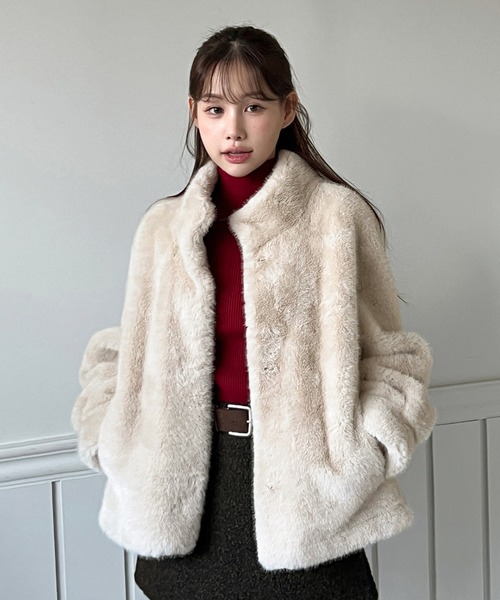 by muni:r コート アウター 「着用動画あり・3色展開」キュービック