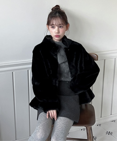 by muni:r コート アウター 「着用動画あり・3色展開」キュービック