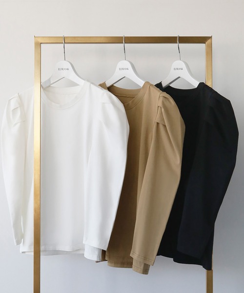 「ELFRANK」 長袖カットソー FREE オフホワイト レディース_画像2