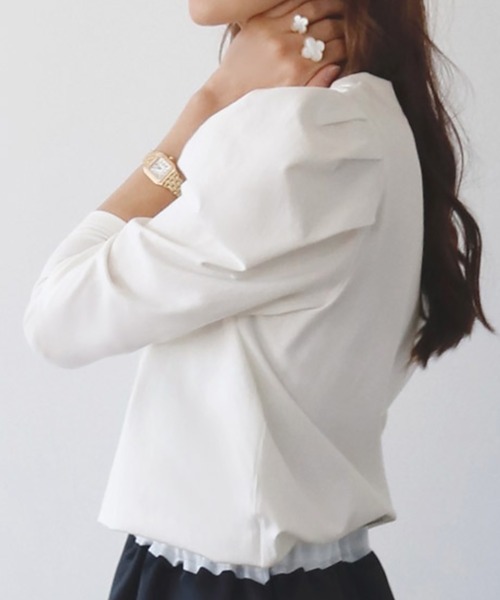 「ELFRANK」 長袖カットソー FREE オフホワイト レディース_画像3