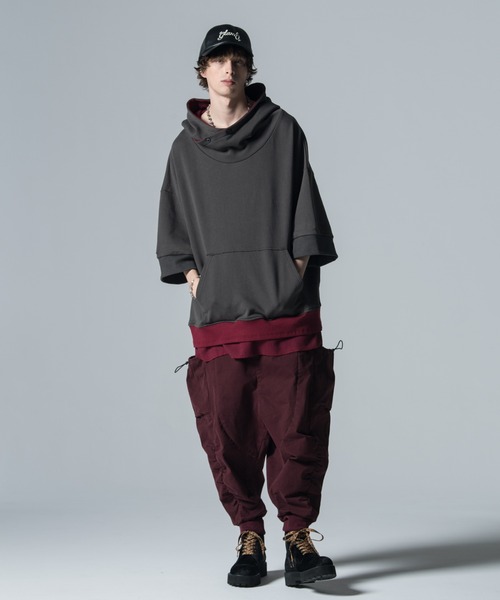 「glamb」 プルオーバーパーカー S チャコール メンズ_画像3