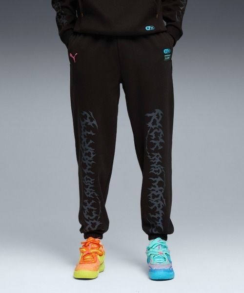 存在感MAX！PUMA バスケ　フーディー パンツ 上下セット 完売モデル PUMA（プーマ） スウェットパンツ ジャージ PUMA HOOPS x RICK AND