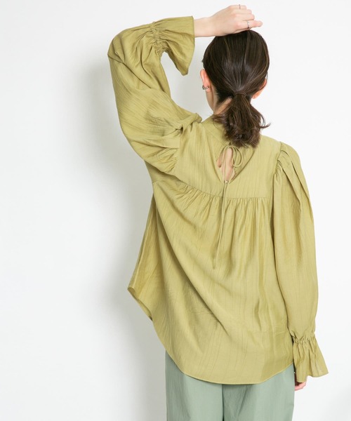 「KBF」 長袖ブラウス ONE ネイビー レディース_画像3