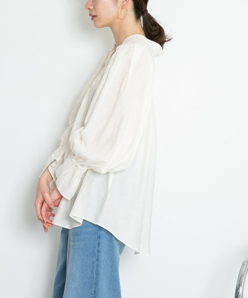 「KBF」 長袖ブラウス ONE ネイビー レディース_画像6