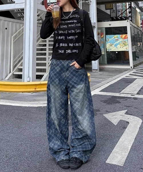 Ressaca（レサーカ） ワイドパンツ ジーンズ デニム デニムパンツ