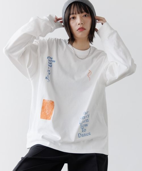 「PBLIM」 長袖カットソー MEDIUM オフホワイト レディース_画像2