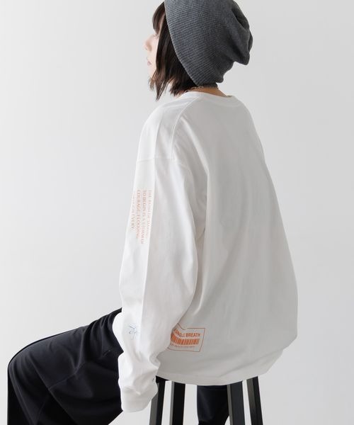 「PBLIM」 長袖カットソー MEDIUM オフホワイト レディース_画像4