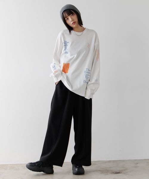 「PBLIM」 長袖カットソー MEDIUM オフホワイト レディース_画像5