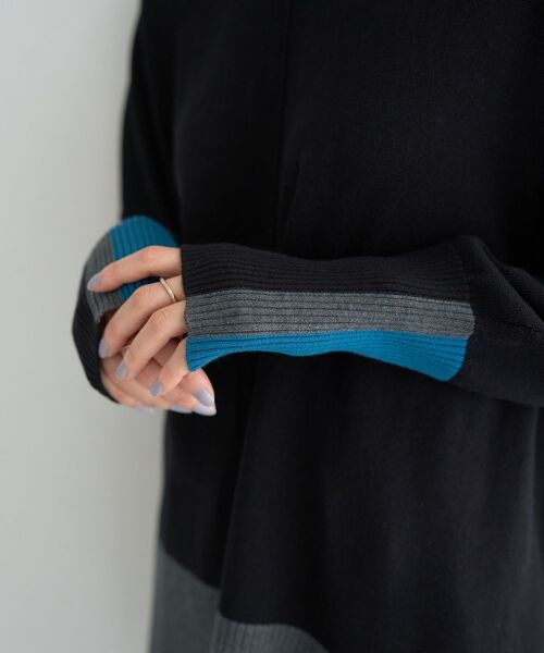 YECCA VECCA（イェッカヴェッカ） ニット セーター カラーブロッキング