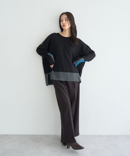 YECCA VECCA（イェッカヴェッカ） ニット セーター カラーブロッキング