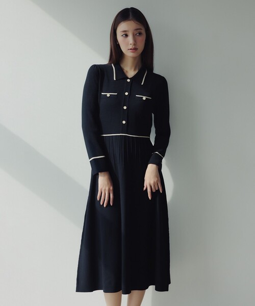 TOCCA（トッカ） ワンピース BI-COLOR KNIT DRESS ニットドレス